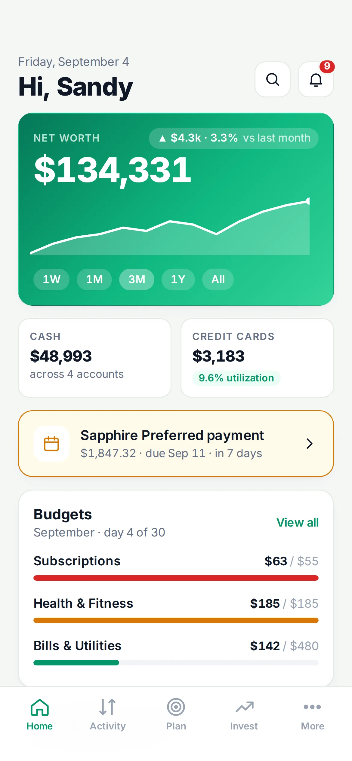 MiPysa iPhone app home screen design preview